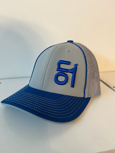 404M- Light Grey/Royal Blue w/ Royal ON1 Logo