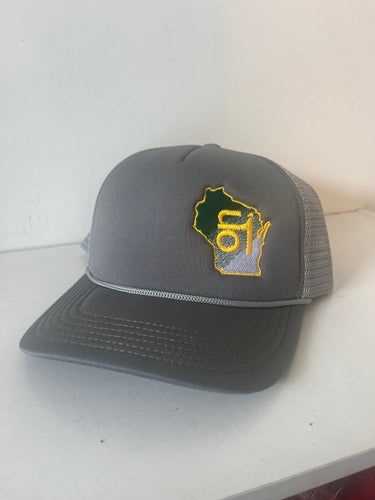 P782 Dark Grey/Light Grey w Light Grey Rope w/ Green Yellow ON1 State Logo