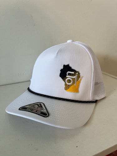 P423 White with Black Rope w/ Navy yellow ON1 State Logo