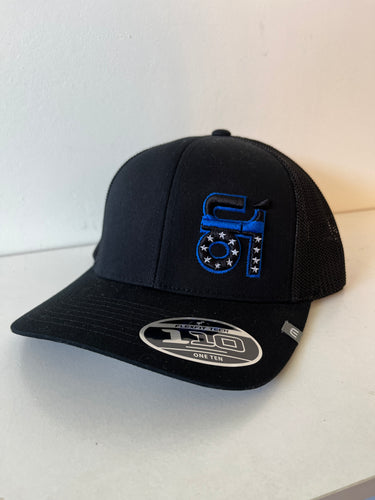 Travis Matthews 110 All Black w/ Blue line ON1 Logo