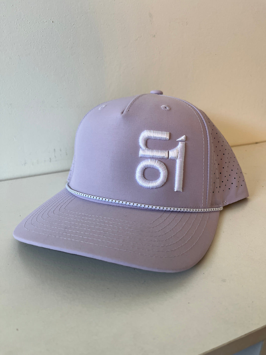 Richardson 355  LILAC/WHITE Rope hat w/ White ON1 Logo