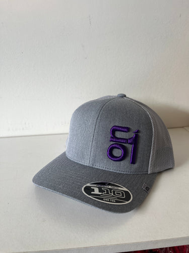 110 HEATHER GREY/GREY W/ PURPLE ON1