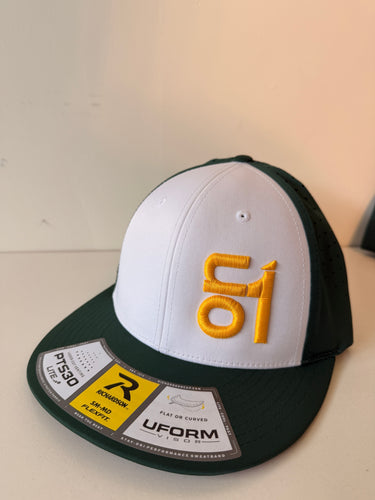 RICHARDSON PTS30 GREEN/WHITE w/ YELLOW ON1 Logo