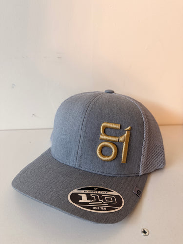 TRAVIS MATTHEWS HEATHER GREY W/ GOLD ON1 LOGO