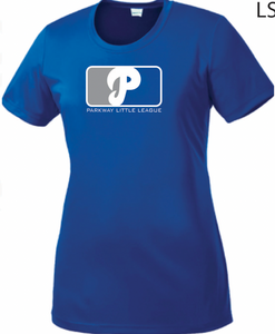 WOMENS Drifit- Blue Screen Print Shirt