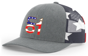 ON1 Hat- USA Stars and Stripes-HeatherGrey