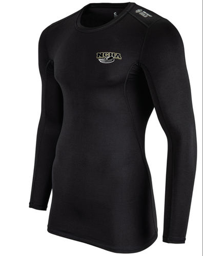 NCHA Black COLD WEATHER COMPRESSION LONG SLEEVE CREW