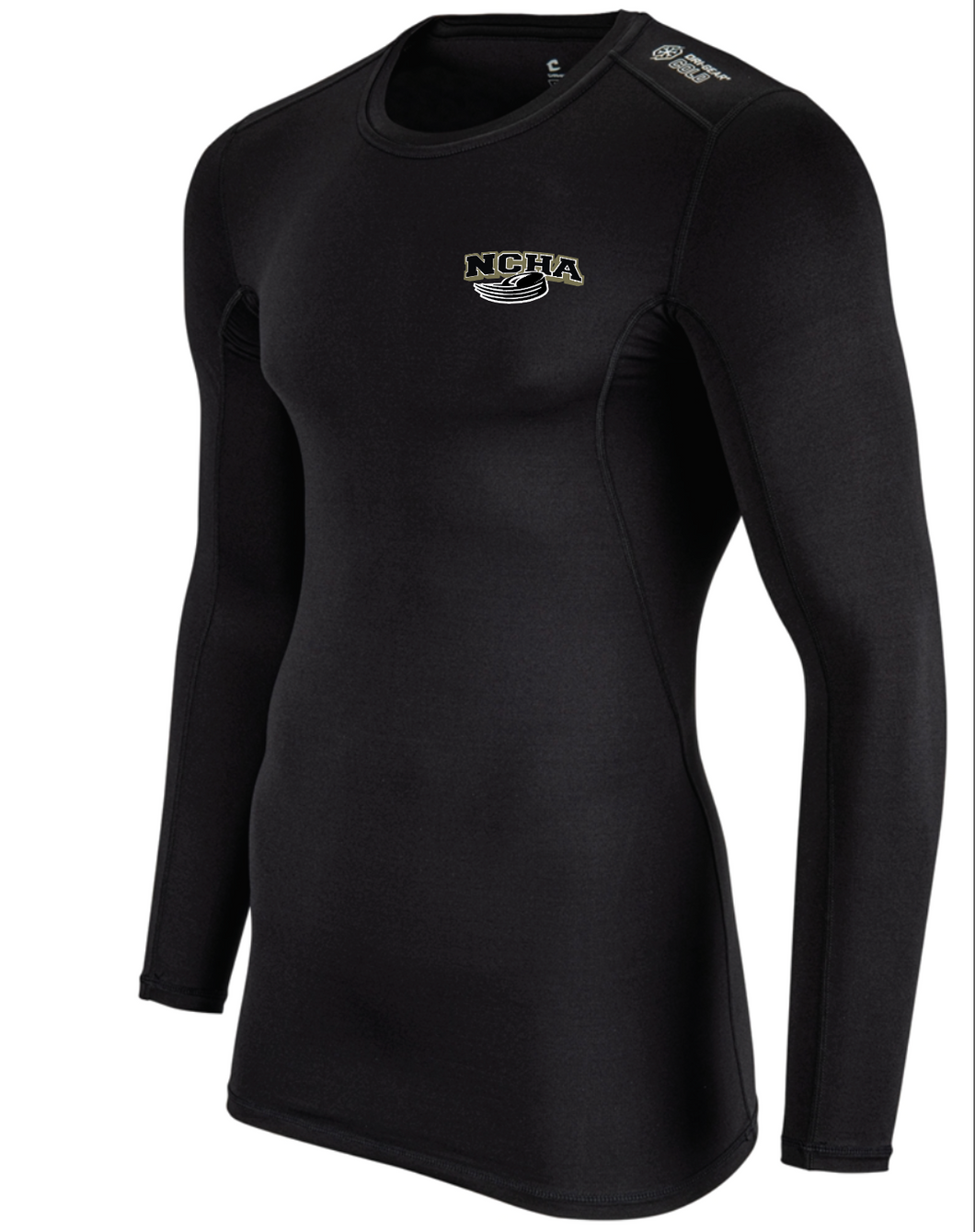 NCHA Black COLD WEATHER COMPRESSION LONG SLEEVE CREW