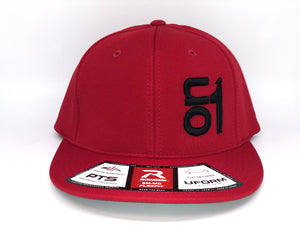BLACK ON1 Logo- Richardson PTS20- Red Back/Red Crown/Red Brim