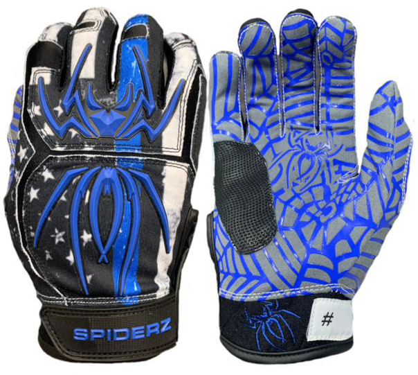 Spiderz Hybrid Blue Line Batting Glove