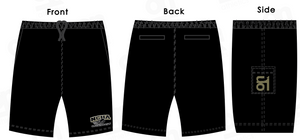 NCHA Black Full Dye 4 way shorts