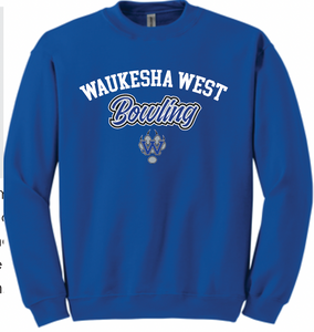 West Bowling- Blue / Crew Neck Sweatshirt / Arch design