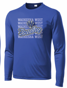 West Bowling- Blue / Long Sleeve shirt / Repeat design